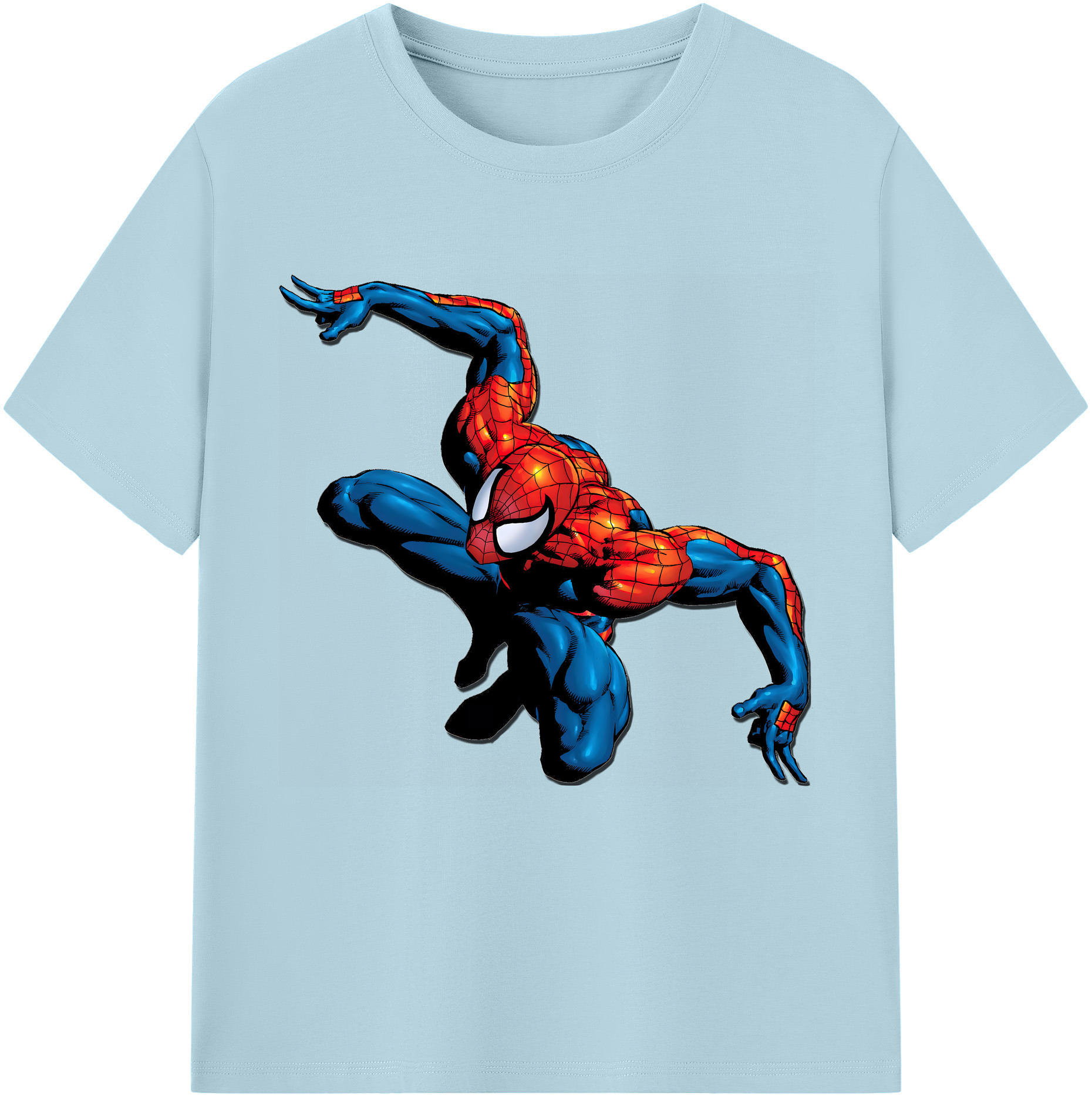 （画像用） Spider Man スパイダーマン 綿100％半袖Tシャツ（フロントプリント）